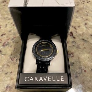 Caravelle by Bulova Black Womens Watch NWT
